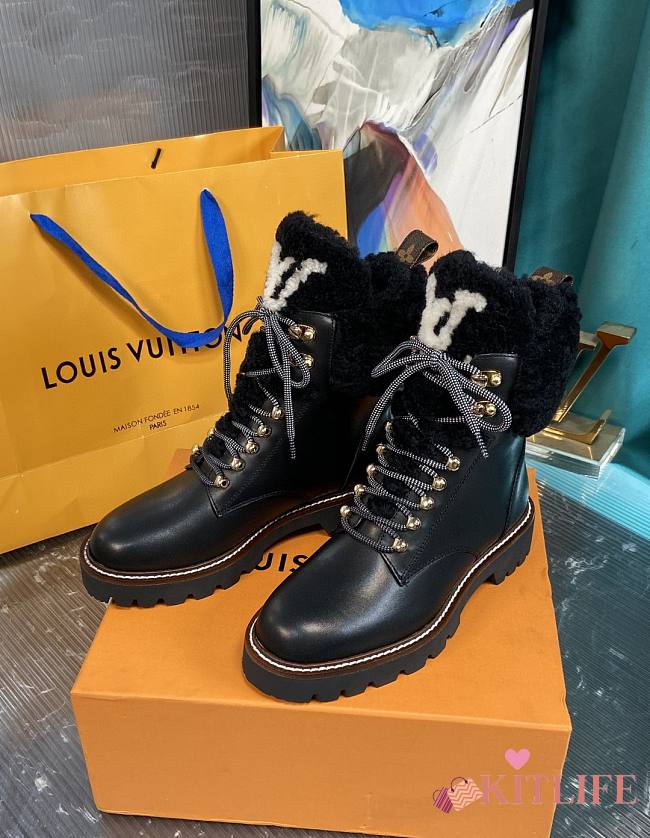 Kitlife.ru TERRITORY FLAT RANGER BOOTS Calf leather and shearling Black - 1A95J0 - 1