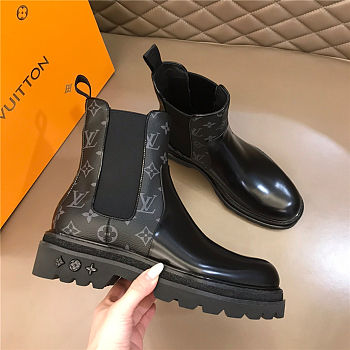 Kitlife.ru Louis Vuitton Ankle Beaubourg Monogram Boots Black