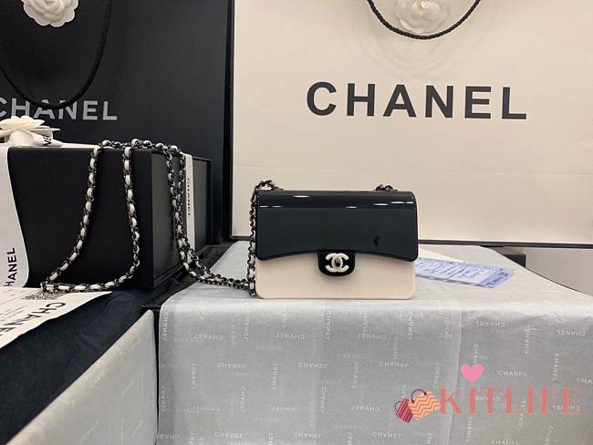 Chanel Mini Classic Black/White – 12cm - 1