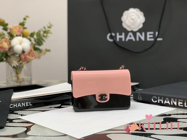 Chanel Mini Classic Black/pink – 12cm - 1