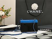 Chanel Mini Classic Black/Blue – 12cm - 4