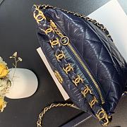 Chanel Hobo Navy Blue – 15x12.5x18cm - 3