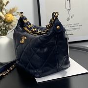 Chanel Hobo Navy Blue – 15x12.5x18cm - 4