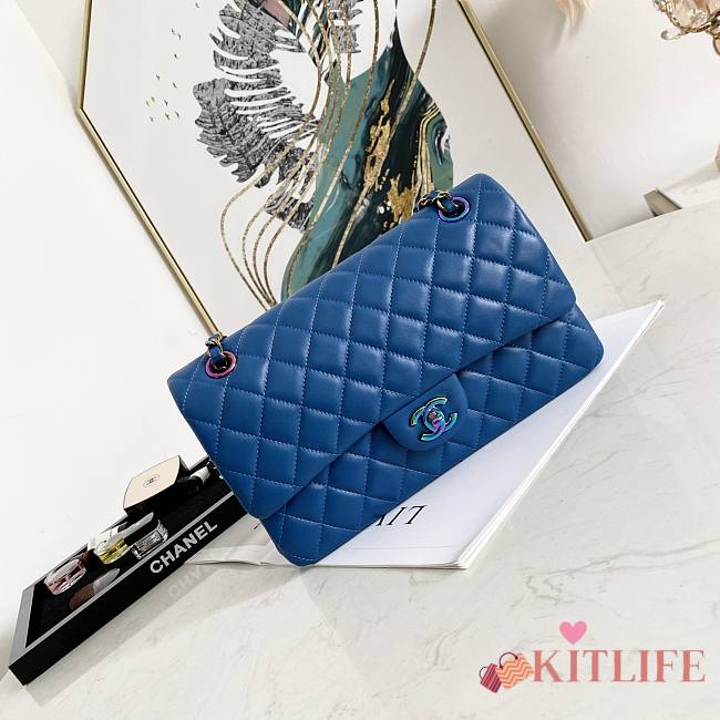 Chanel Classic Sheepskin Black/Purple – 02869 - 25cm - 1