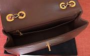 Chanel Classic Flap Bag Brown Color Gold Buckle Bag – A88 - 30x21x8cm - 2