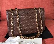 Chanel Classic Flap Bag Brown Color Gold Buckle Bag – A88 - 30x21x8cm - 3