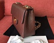 Chanel Classic Flap Bag Brown Color Gold Buckle Bag – A88 - 30x21x8cm - 4