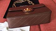 Chanel Classic Flap Bag Brown Color Gold Buckle Bag – A88 - 30x21x8cm - 6