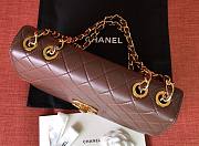 Chanel Classic Flap Bag Brown Color Gold Buckle Bag – A88 - 30x21x8cm - 5