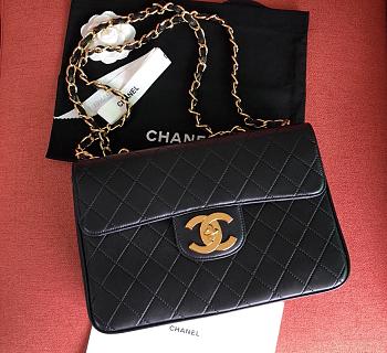 Chanel Classic Flap Bag Black Color Gold Buckle Bag – A88 - 30x21x8cm