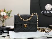 Kitlife Chanel Tofu Handbag Black With Gold Chain - 14.5x18x8cm - 1