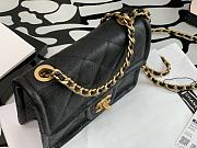 Kitlife Chanel Tofu Handbag Black With Gold Chain - 14.5x18x8cm - 4