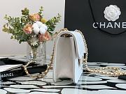 Kitlife Chanel Tofu Handbag White With Gold Chain - 14.5x18x8cm - 6