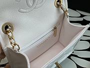 Kitlife Chanel Tofu Handbag White With Gold Chain - 14.5x18x8cm - 3