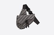 Kitlife Dior Saddle Beige and Black Dior Oblique Jacquard - 1ADPO0 - 26 x 19 x 4.5 cm - 1