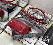 Kitlife Dior Lady Micro Cannage Lambskin Red - S0856O - 12x10x5cm - 3
