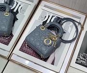 Kitlife Dior Lady Micro Cannage Lambskin Cloud Blue - S0856O - 12x10x5cm - 5