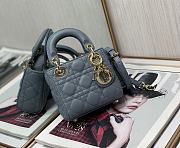 Kitlife Dior Lady Micro Cannage Lambskin Cloud Blue - S0856O - 12x10x5cm - 3