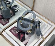 Kitlife Dior Lady Micro Cannage Lambskin Cloud Blue - S0856O - 12x10x5cm - 2