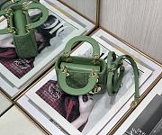 Kitlife Dior Lady Micro Cannage Lambskin Dark Mint - S0856O - 12x10x5cm - 2