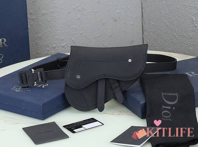 Kitlife Dior Saddle Belt Bag Black Grained Calfskin - 2ADCA3 – 20x16x3cm - 1