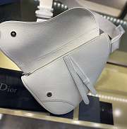 Kitlife Dior Men's White Cowhide Saddle Bag – 20x28.6x5 cm - 6