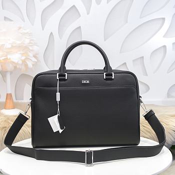 Kitlife Dior Men's Briefcase Black Grained Cowhide – 1312 – 39x28x7cm