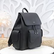 Kitlife Dior Men's Saddle Backpack Black Grained Cowhide – 118 – 29x42x15cm - 5