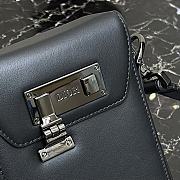 Kitlife Dior Vertical Lock Handbag Black – 11 x 19 x 3 cm - 6