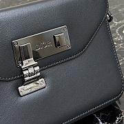 Kitlife Dior Lock Handbag Smooth Cow Leather Black – 19×14×4 cm - 3