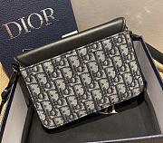 Kitlife Dior Lock Handbag Smooth Cow Leather Blue Denim Jacquard Fabric – 19×14×4 cm - 3
