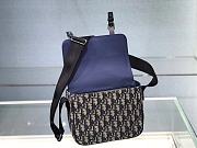 Kitlife Dior Blue Canvas Messenger Bag  – 24x20x8cm - 3