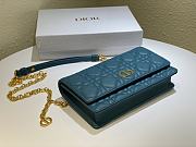 Kitlife Dior CD Caro Exquisite Clutch Blue – 20 x 11.5 x 3.5 cm - 6