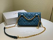 Kitlife Dior CD Caro Exquisite Clutch Blue – 20 x 11.5 x 3.5 cm - 4