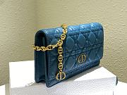 Kitlife Dior CD Caro Exquisite Clutch Blue – 20 x 11.5 x 3.5 cm - 2