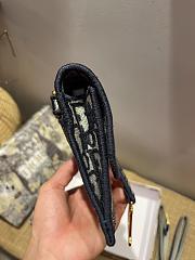 Kitlife Dior Waist Bag Embroidery Blue – 19.5 cm - 5