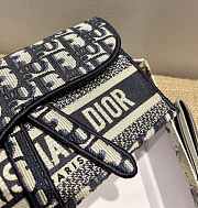 Kitlife Dior Waist Bag Embroidery Blue – 19.5 cm - 4