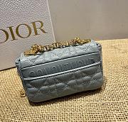 Kitlife Dior Caro Mini Handbags CD Buckle Cloud Blue  – 14x8x4 cm - 2