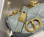 Kitlife Dior Caro Mini Handbags CD Buckle Cloud Blue  – 14x8x4 cm - 3