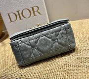 Kitlife Dior Caro Mini Handbags CD Buckle Cloud Blue  – 14x8x4 cm - 4