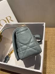 Kitlife Dior Caro Mini Handbags CD Buckle Cloud Blue  – 14x8x4 cm - 5