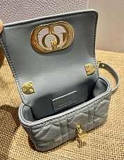 Kitlife Dior Caro Mini Handbags CD Buckle Cloud Blue  – 14x8x4 cm - 6