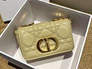 Kitlife Dior Caro Mini Handbags CD Buckle Pale Yellow  – 14x8x4 cm - 1