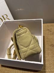 Kitlife Dior Caro Mini Handbags CD Buckle Pale Yellow  – 14x8x4 cm - 6