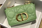 Kitlife Dior Caro Mini Handbags CB Buckle Dark Mint  – 14x8x4 cm - 1