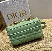 Kitlife Dior Caro Mini Handbags CB Buckle Dark Mint  – 14x8x4 cm - 6