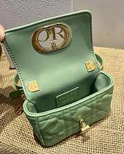 Kitlife Dior Caro Mini Handbags CB Buckle Dark Mint  – 14x8x4 cm - 4