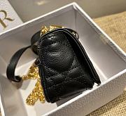 Kitlife Dior Caro Mini Handbags CD Buckle Black – 14x8x4 cm - 6