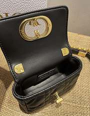 Kitlife Dior Caro Mini Handbags CD Buckle Black – 14x8x4 cm - 5