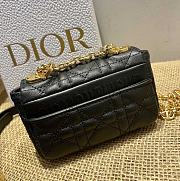 Kitlife Dior Caro Mini Handbags CD Buckle Black – 14x8x4 cm - 4